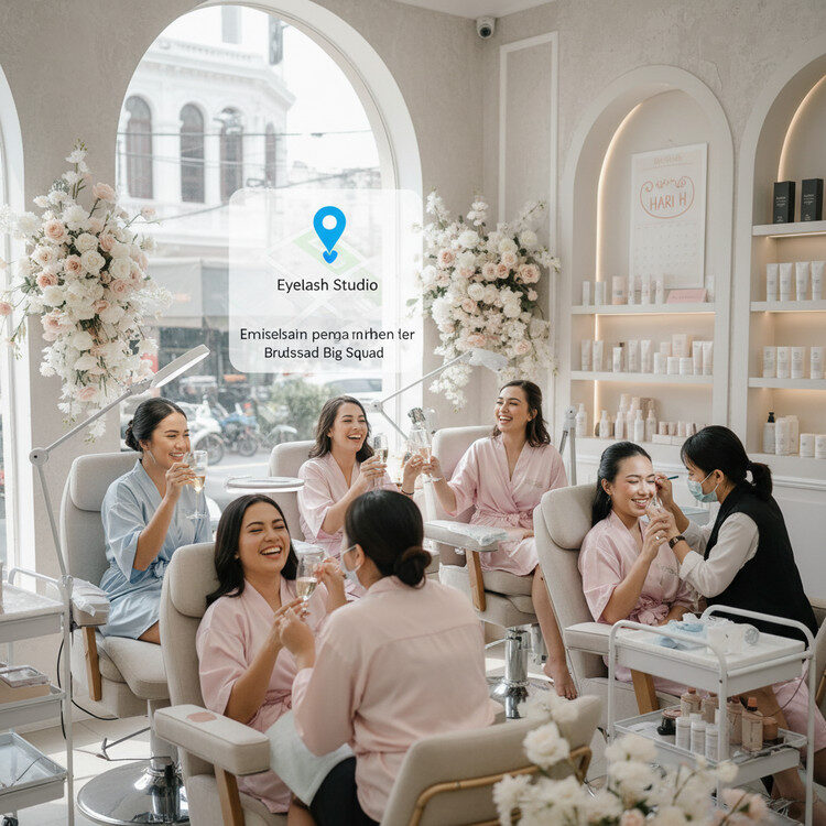 Rekomendasi Tempat Eyelash Terdekat dari Lokasi Saya Buat Bridesmaid Squad Sebelum Hari H