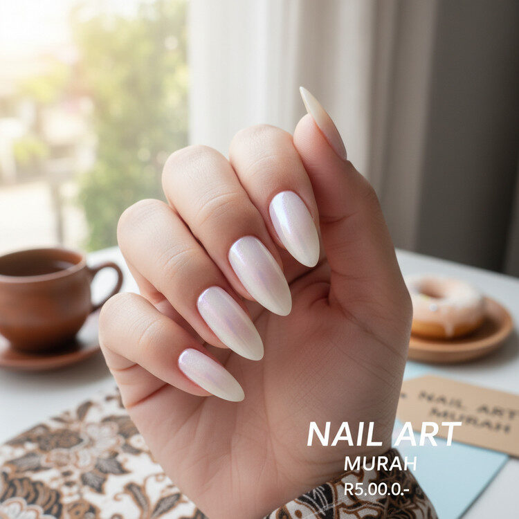 Inspirasi Nail Art Jogja Murah dengan Look Glazed Donut ala Hailey Bieber