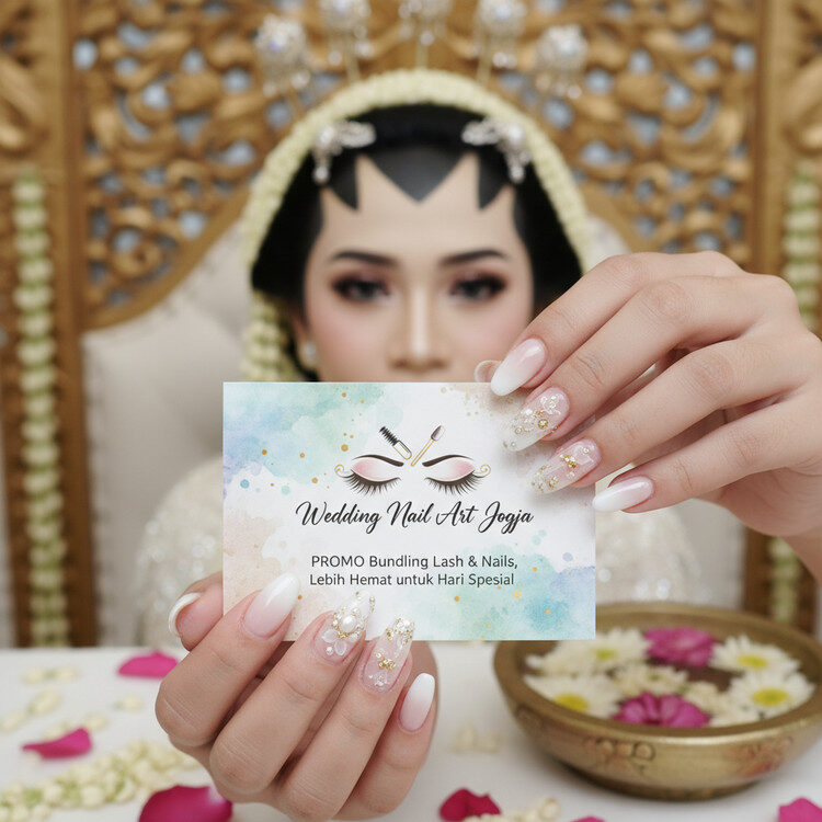 Wedding Nail Art Jogja dengan Promo Bundling Lash & Nails, Lebih Hemat untuk Hari Spesial