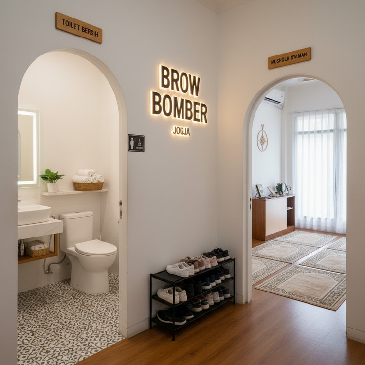 Brow Bomber Terdekat Jogja Dengan Toilet Bersih dan Mushola Nyaman