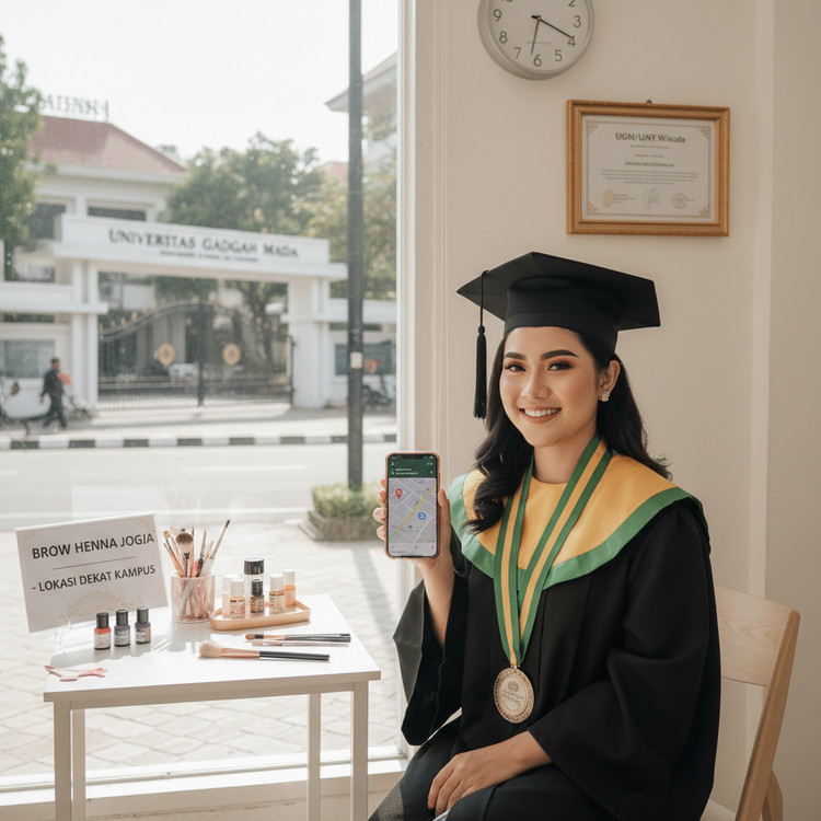 Brow Henna Jogja untuk Wisuda UGM/UNY: Lokasi Dekat Kampus Biar Gak Telat
